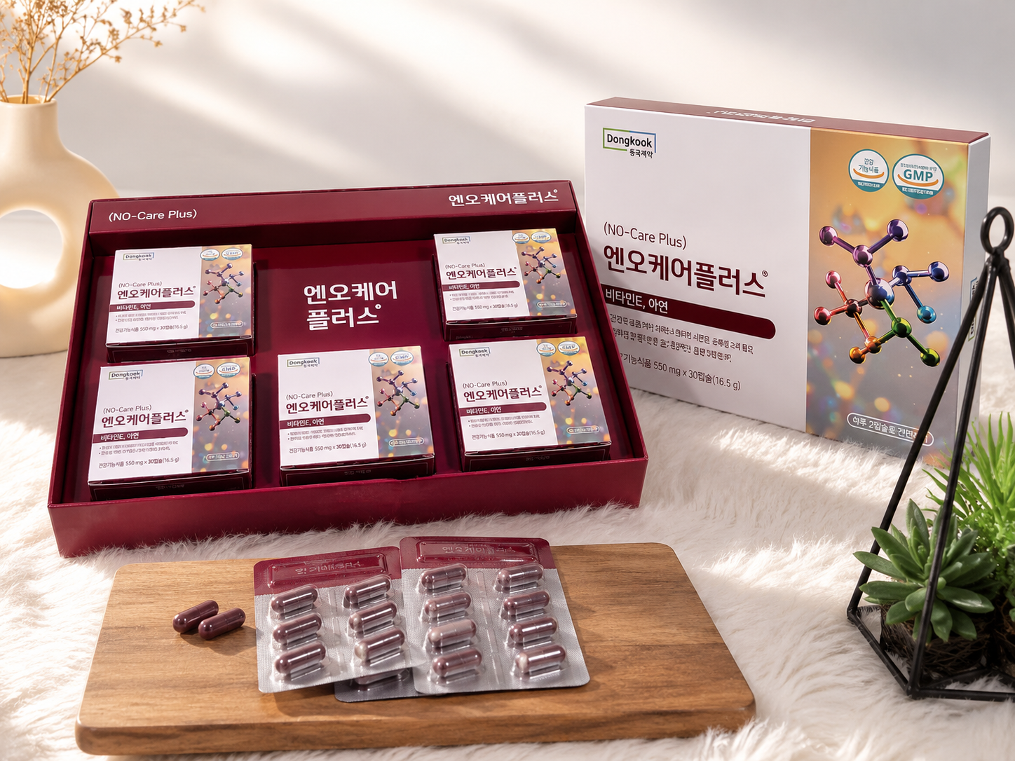 동국제약 엔오케어플러스 - 산화질소 550mg x 30캡슐 x 5개입(82.5g) -1박스